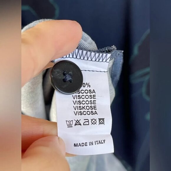 Xacus Art floral button down belted dress size 42/6 - Picture 8 of 14